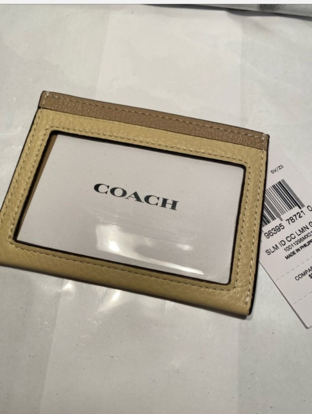 Coach-Slim ID Lemon π NYC Card Case-Card Holder - Picture 5 of 6